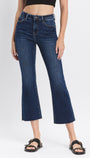 High Rise Cut Raw Hem Kick Flare Jeans by Lovervet
