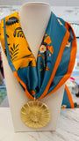 Orange Blossom Scarf Necklace