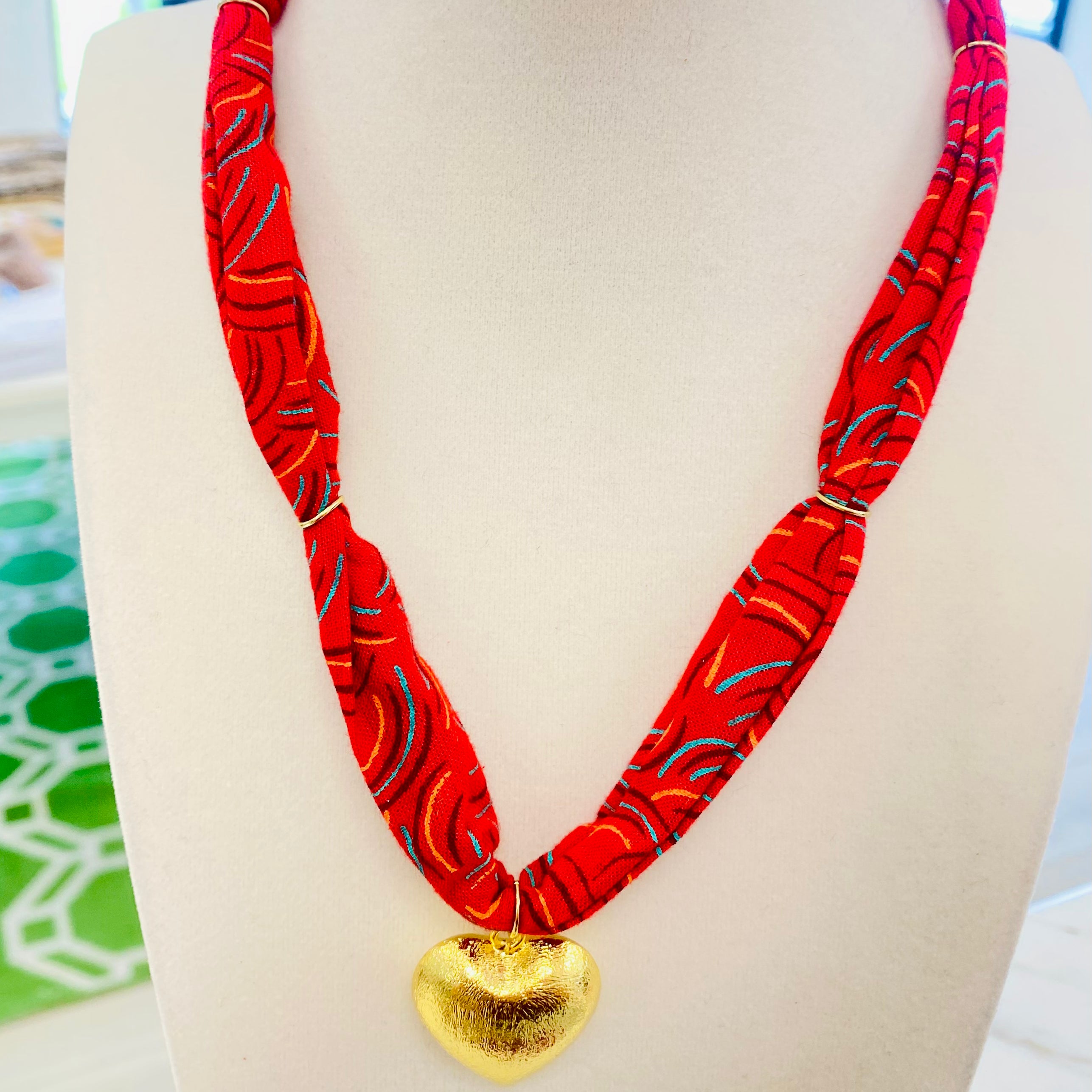 Cherry Pop Scarf Necklace