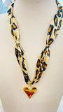 Spotted Luxe Scarf Necklace