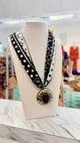 Paisley and Polka Dots Scarf Necklace