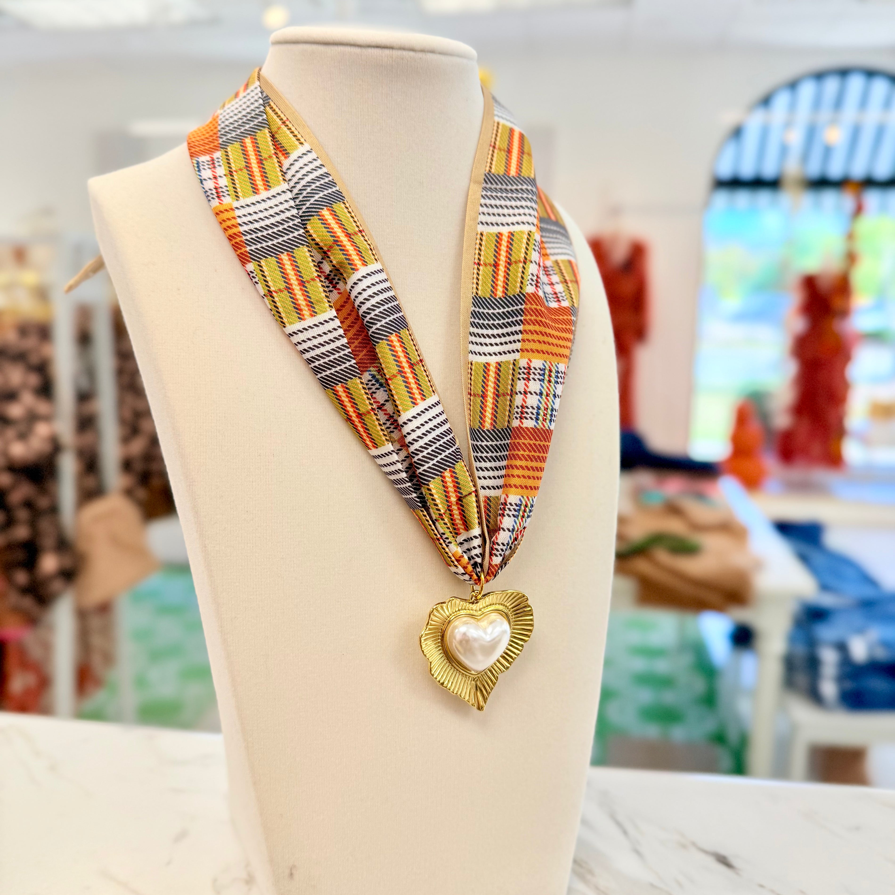 For The Love Of Plaid Scarf Necklace