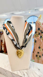 Cheetah Love Scarf Necklace - Olive