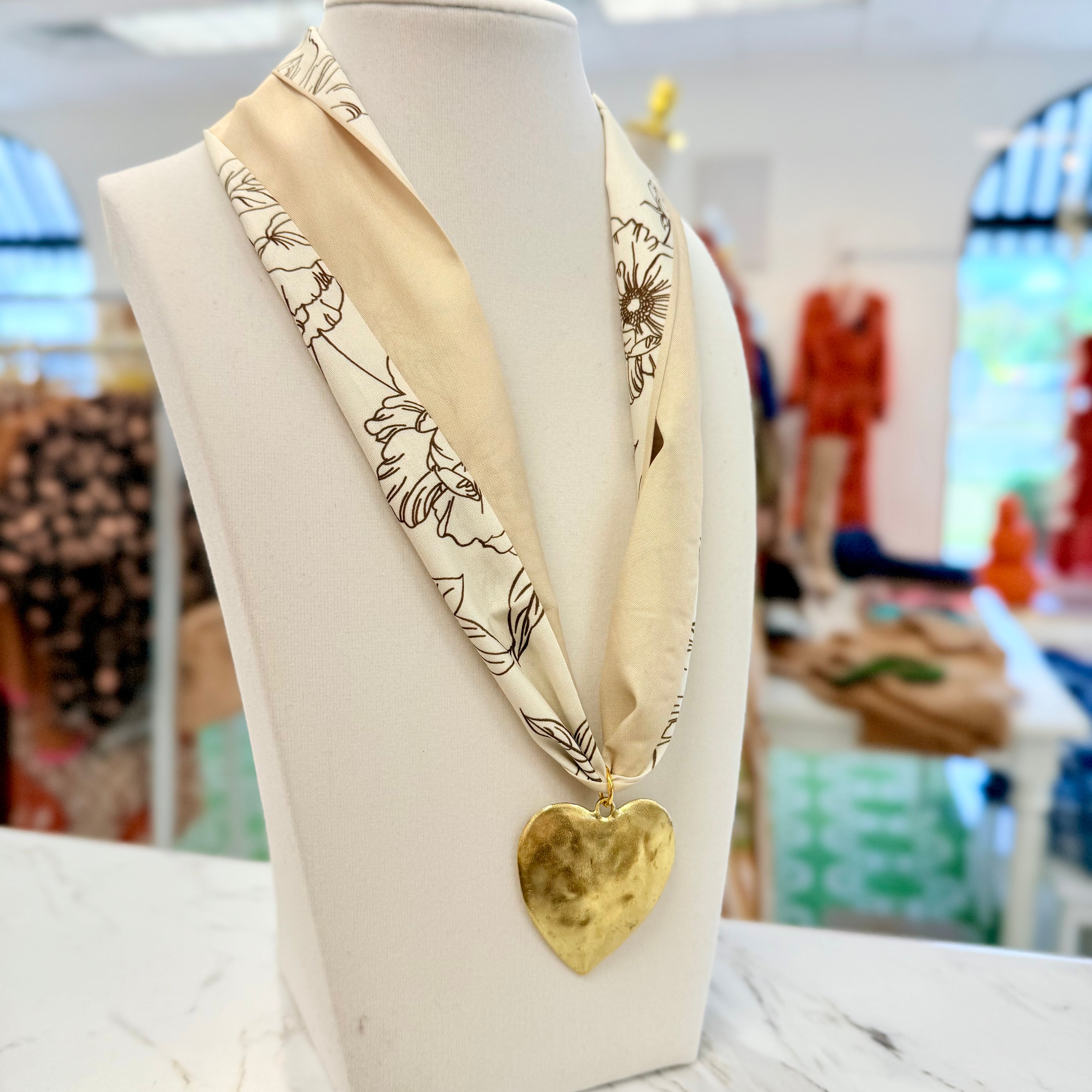For The Love Of Florals Scarf Necklace