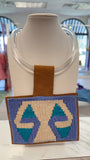 ORIJINAL Acrylic Necklace - Periwinkle, Blue, White Patch