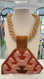 ORIJINAL Rope Necklace - Red, Pink, Triangle Patch