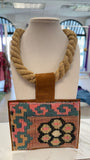 ORIJINAL Rope Necklace - Pink, Teal, Brown Patch