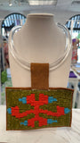 ORIJINAL Acrylic Necklace - Sage, Red, Blue Patch