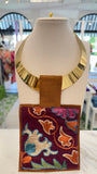 ORIJINAL Shiny Brass Pendant Necklace - Fall Flower Patch