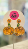Golden Pumpkin Drop Earrings