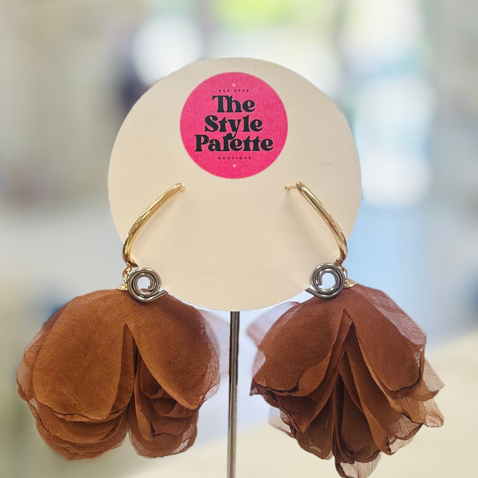 Amber Leaf Earrings