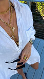 XL Diamond Cross Necklace - CHANSUTTPEARLS