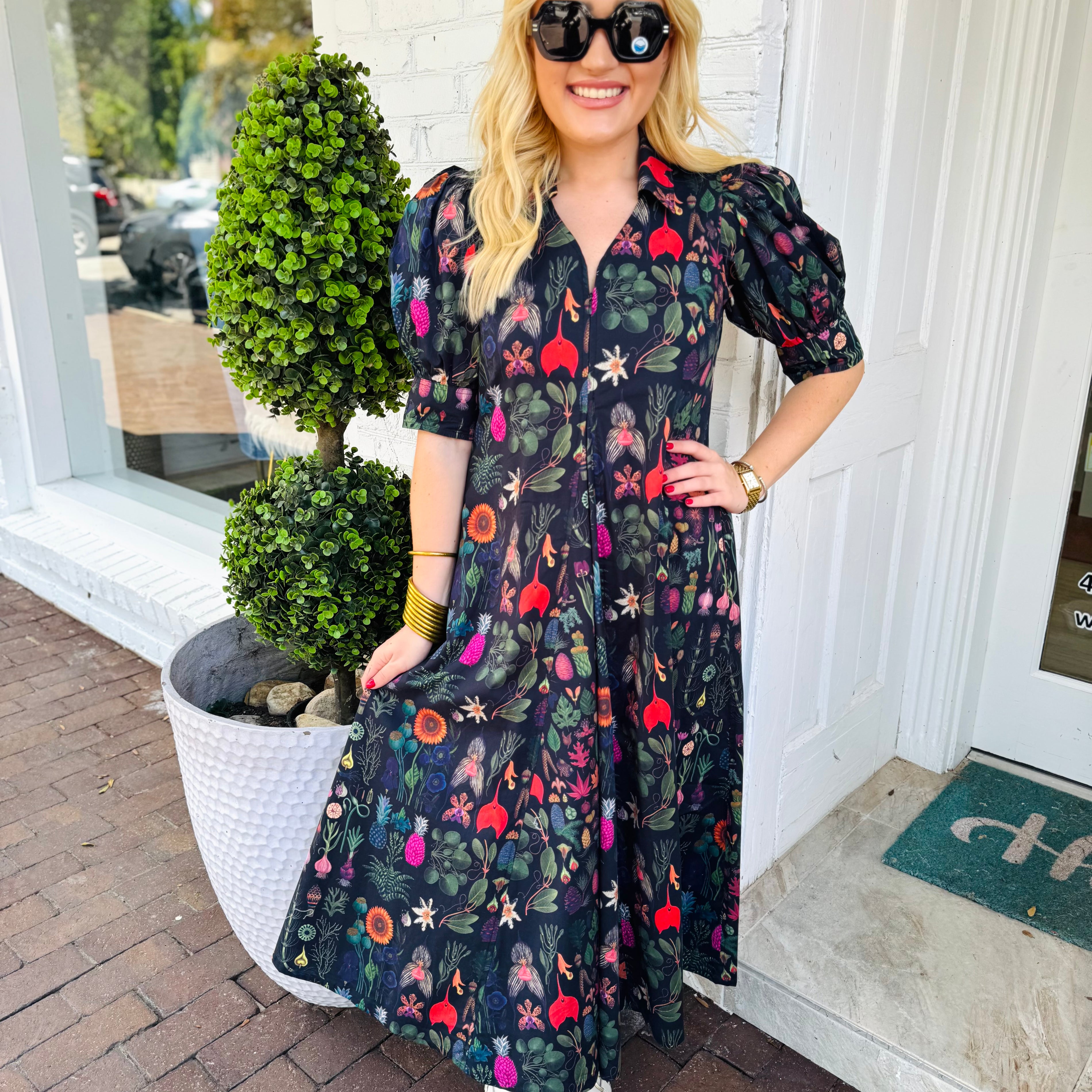 Montauk Dress in Grand Botanical | DIZZY LIZZIE