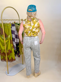 Sally Silky Florals Top in Olive