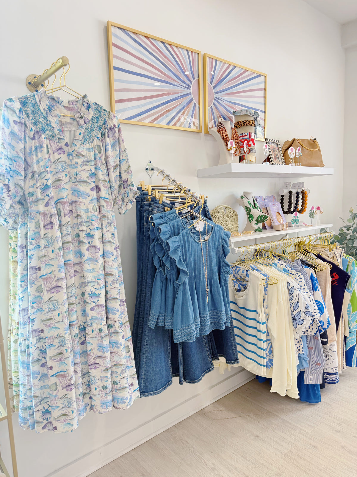 Fresh Catch Dress in Blue