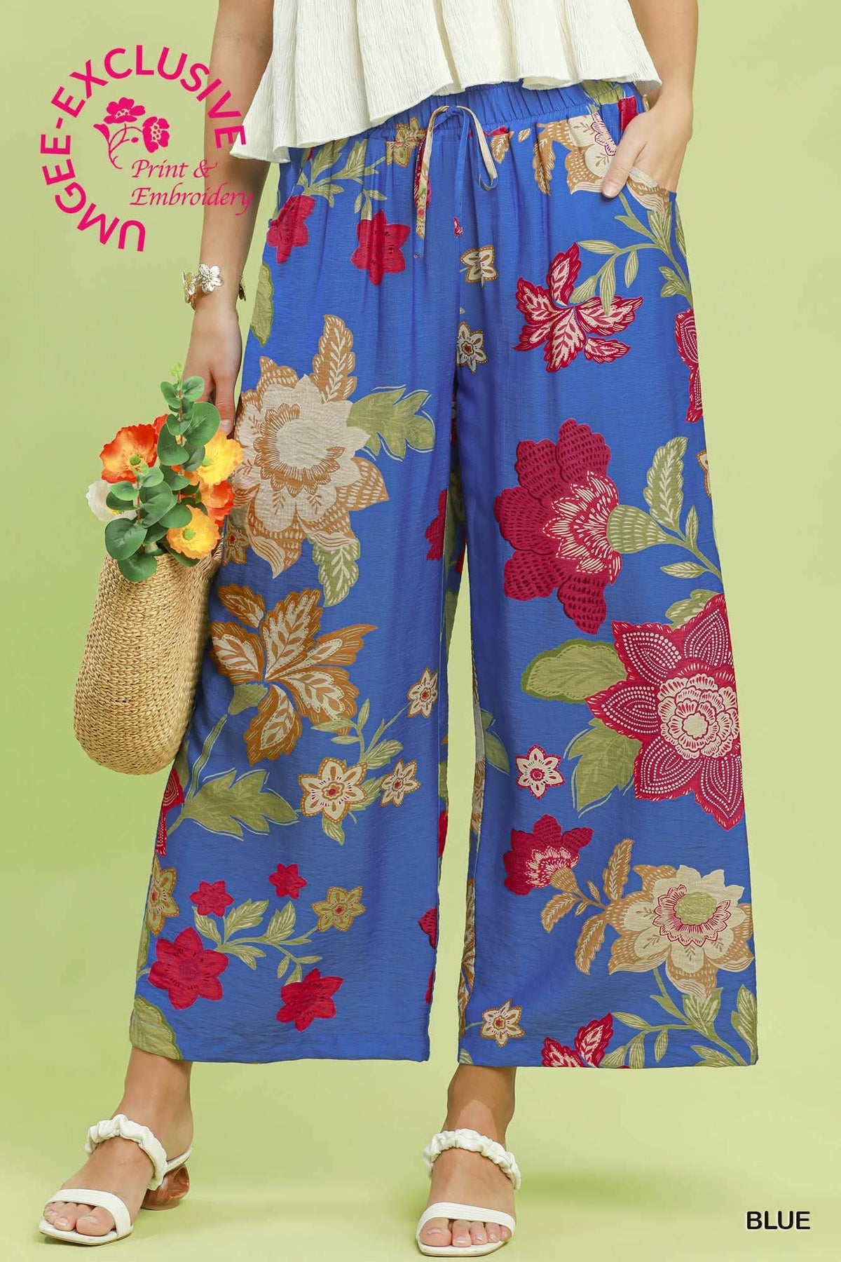 Finding Florals Pants in Blue