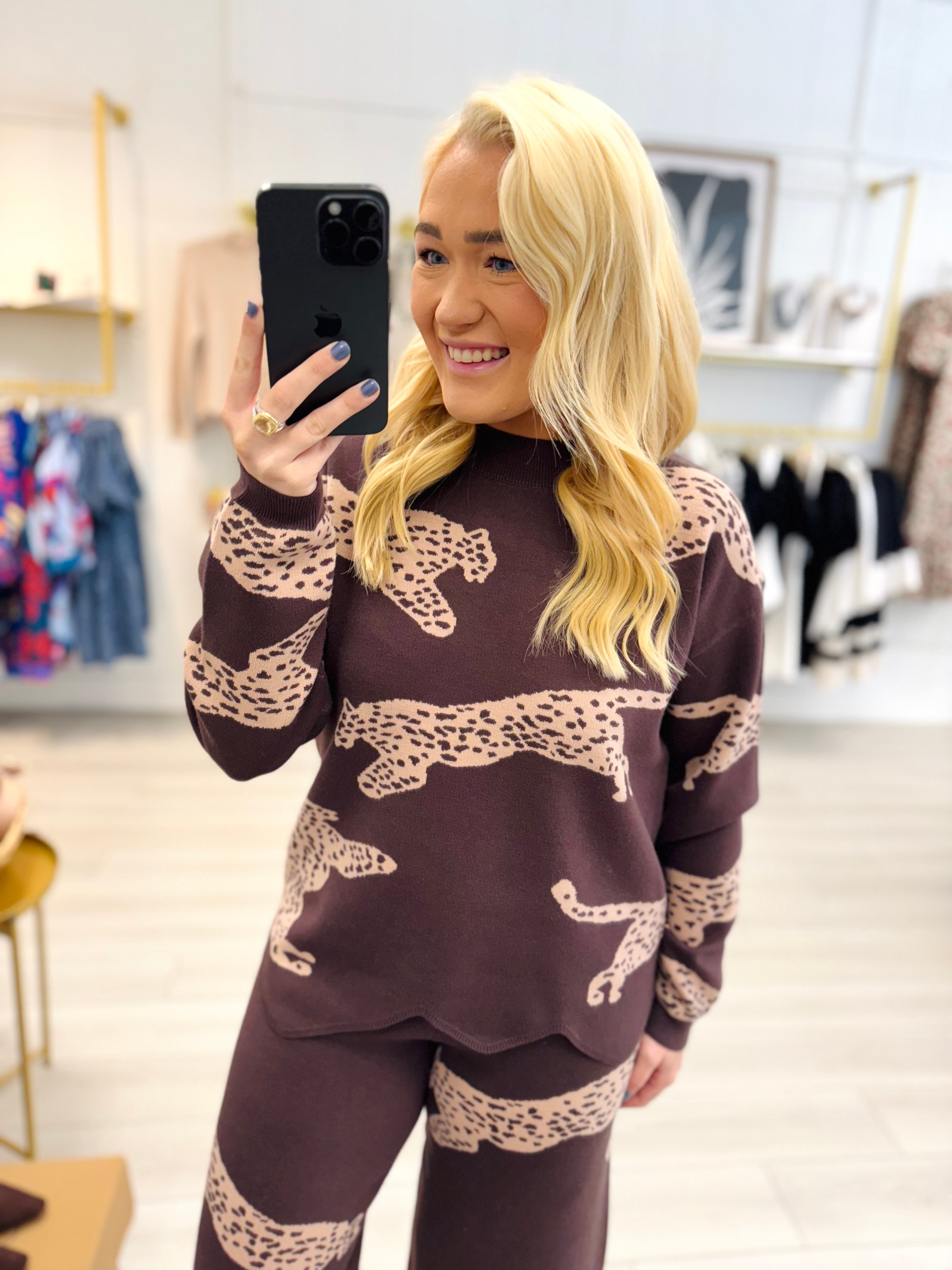 Leaping Leopard Sweater