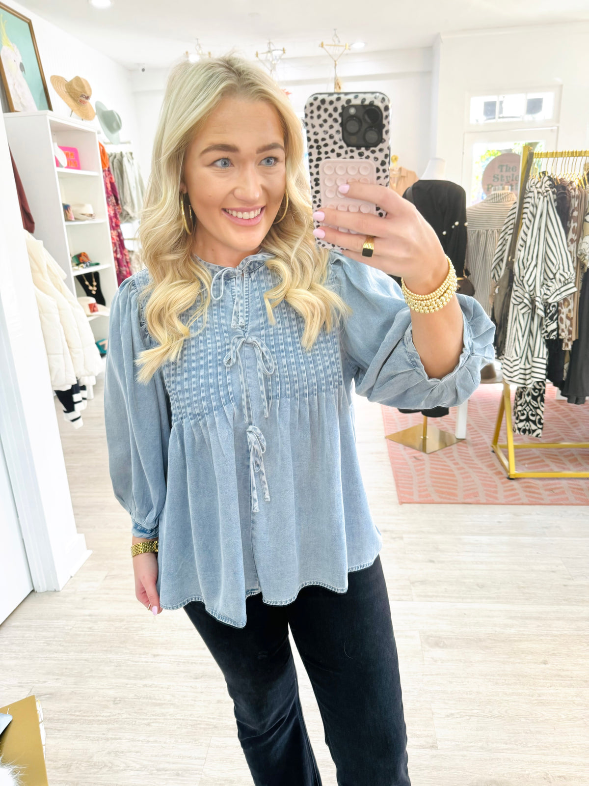 Dava Denim Top