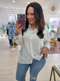 Breezy Banks Button Up in Taupe | Bomb Basic