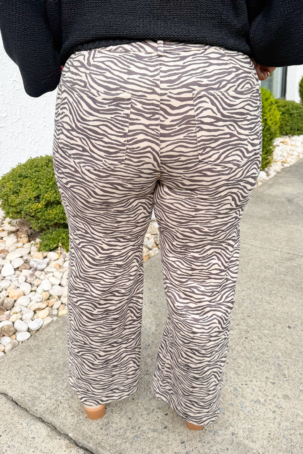 Wild Thing Zebra Stretch Denim in Ecru