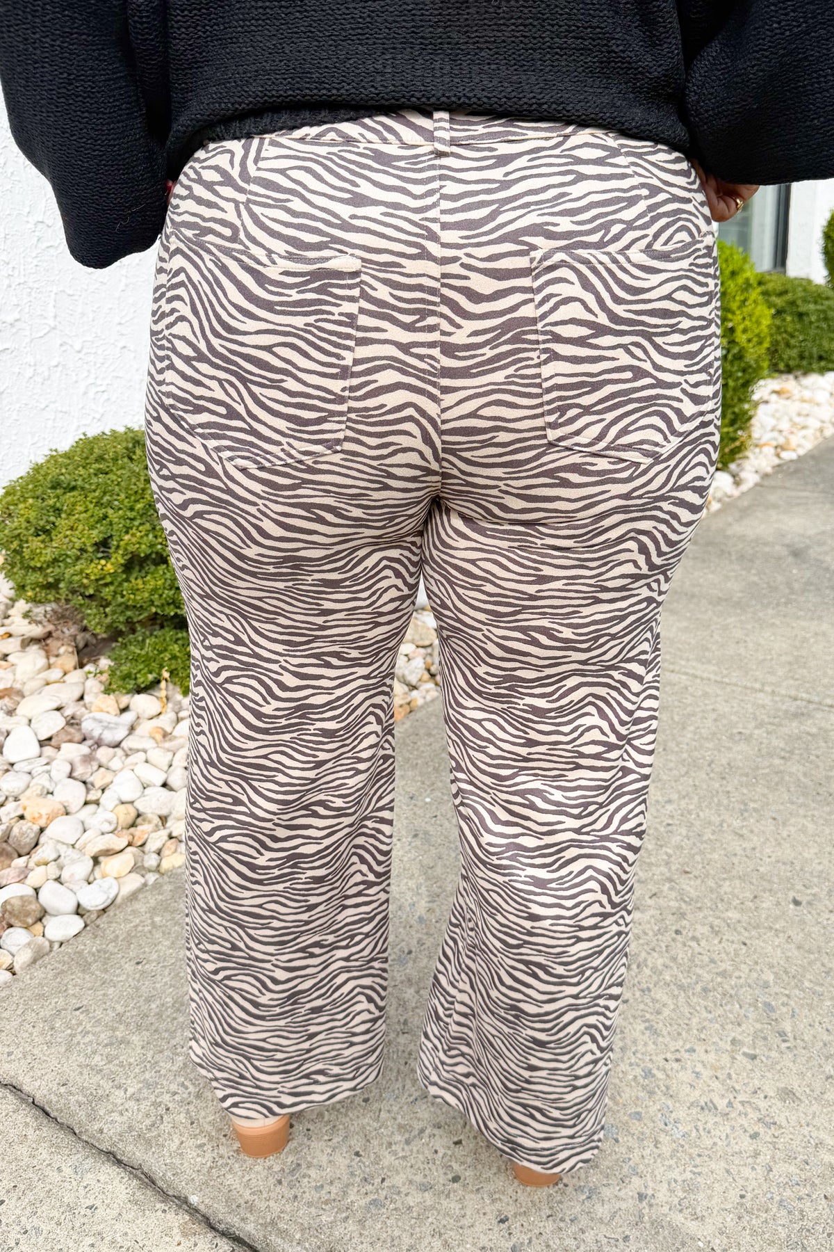 Wild Thing Zebra Stretch Denim in Ecru