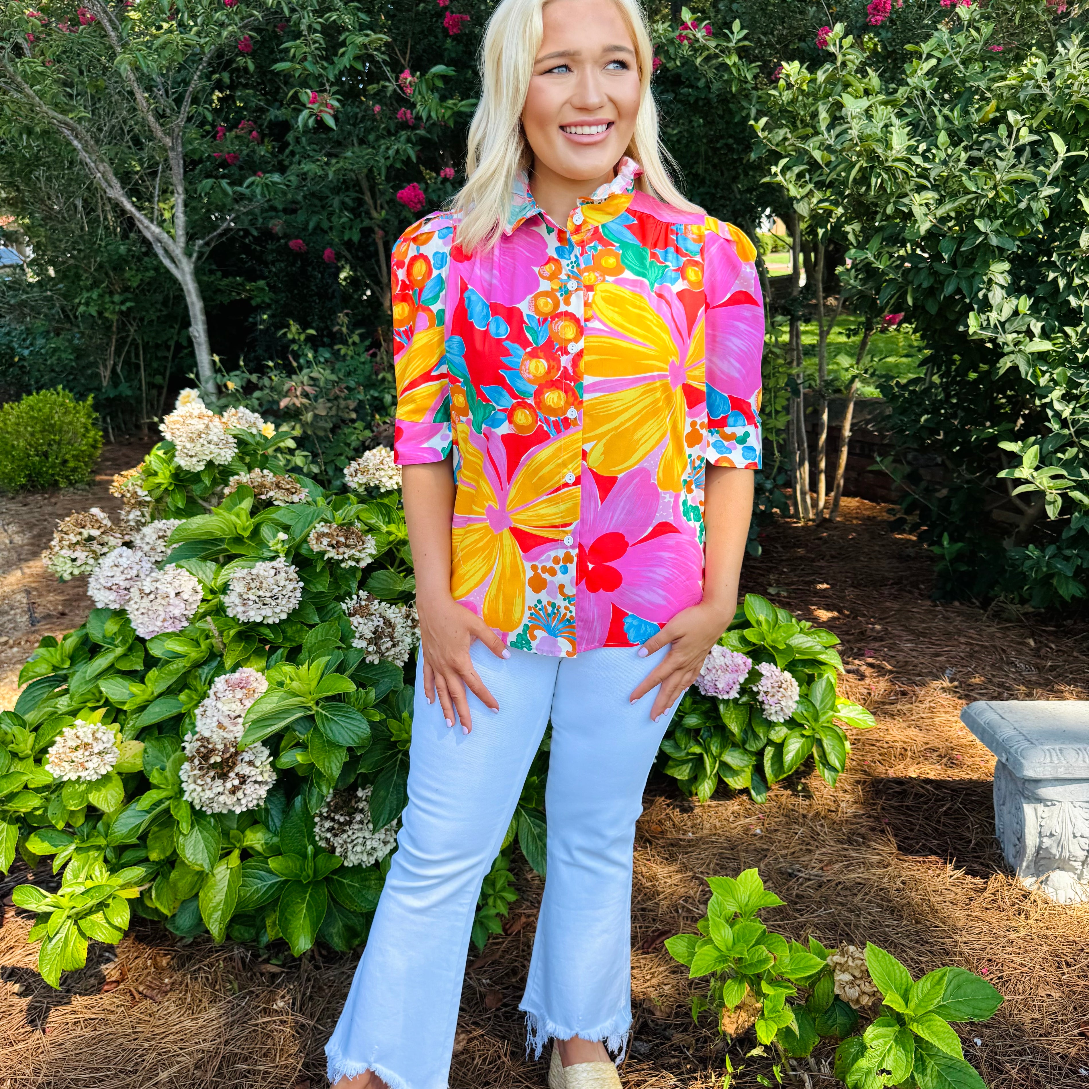 Adrienne Jodie Top in Gardenscape