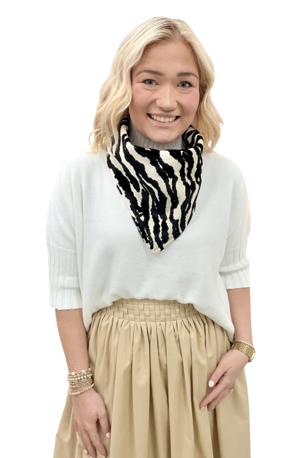Black + White Zebra Bandana | ORIJINAL