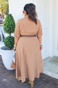 Safari Jeep Dress in Camel