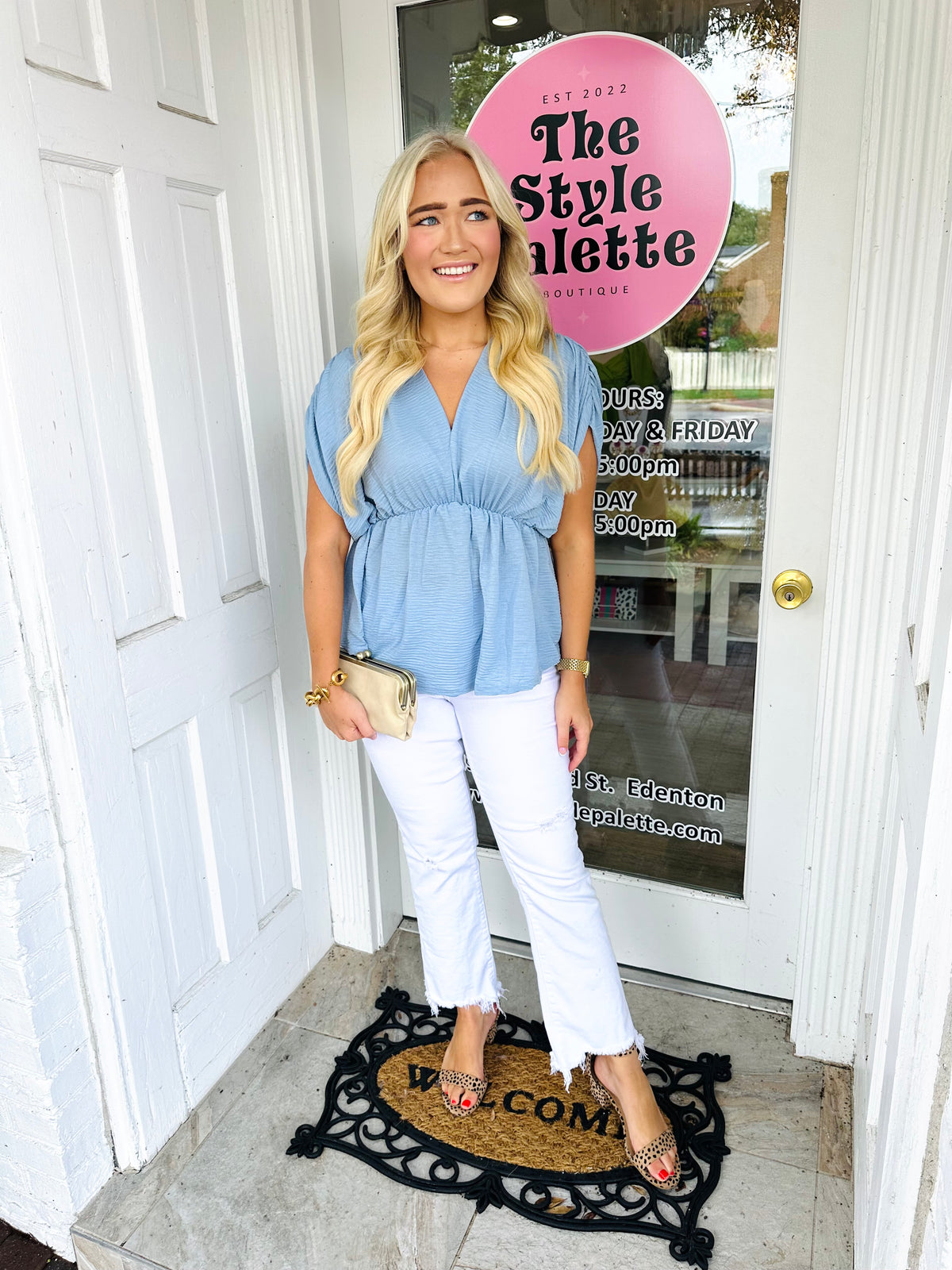 Pretty In Pastels Top In Blue