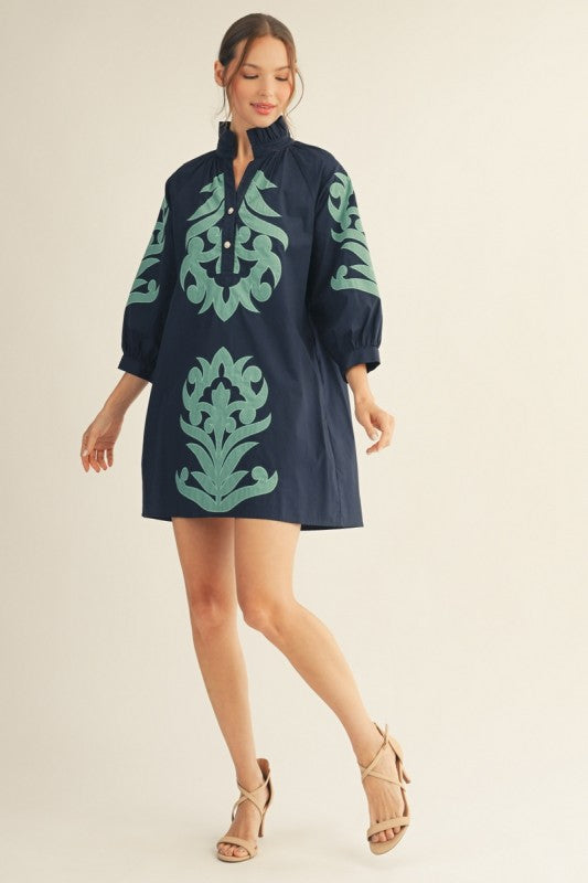 Proper Emblem Dress (2 Colors Available)