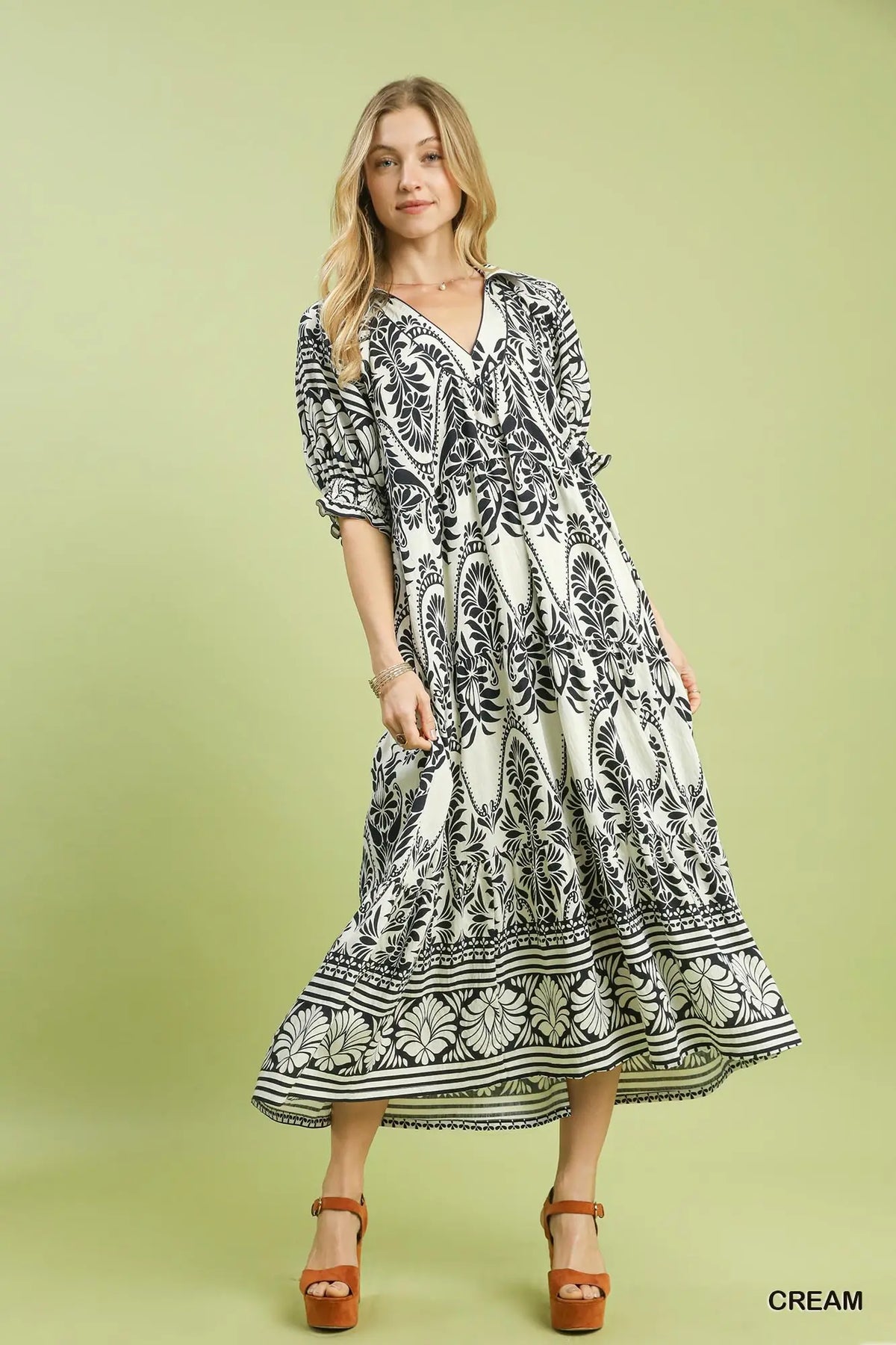 Soft Horizons Printed Maxi Dress