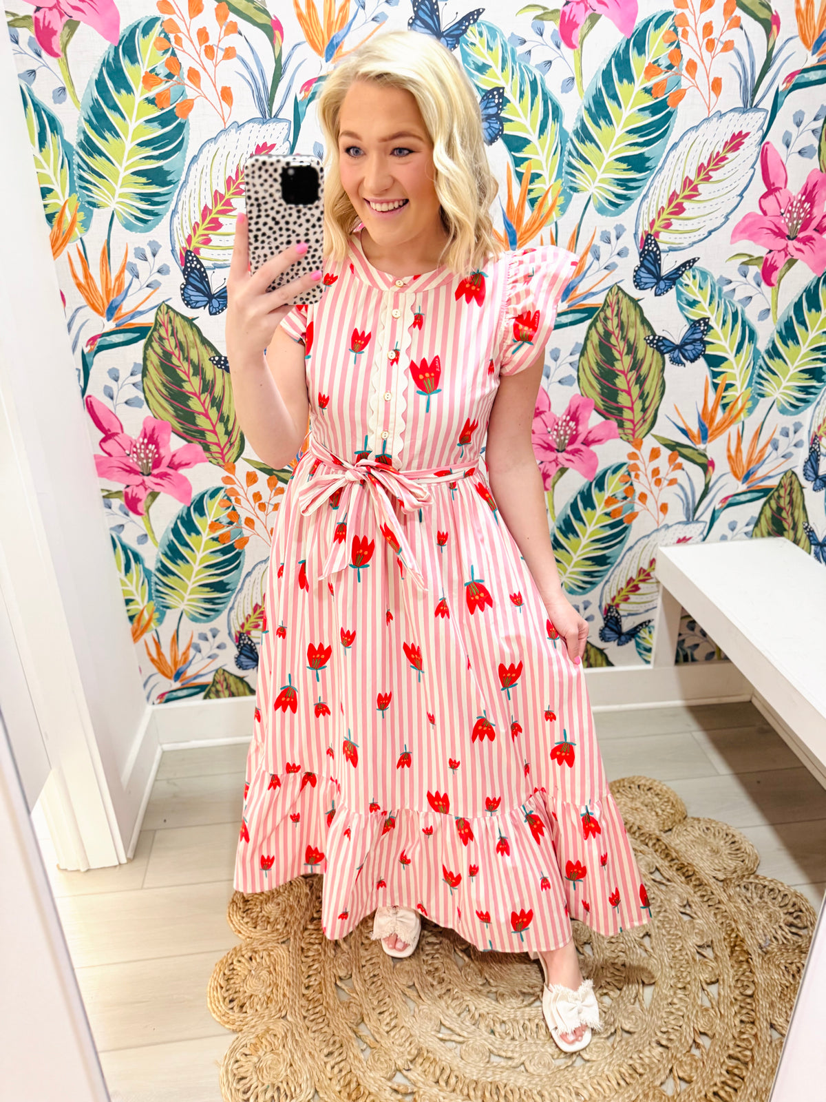 Stripe Poppy Ruffle Sleeve Maxi Dress | KARLIE The Style Palette Boutique Stripe Poppy Ruffle Sleeve Maxi Dress | KARLIE The Style Palette Boutique