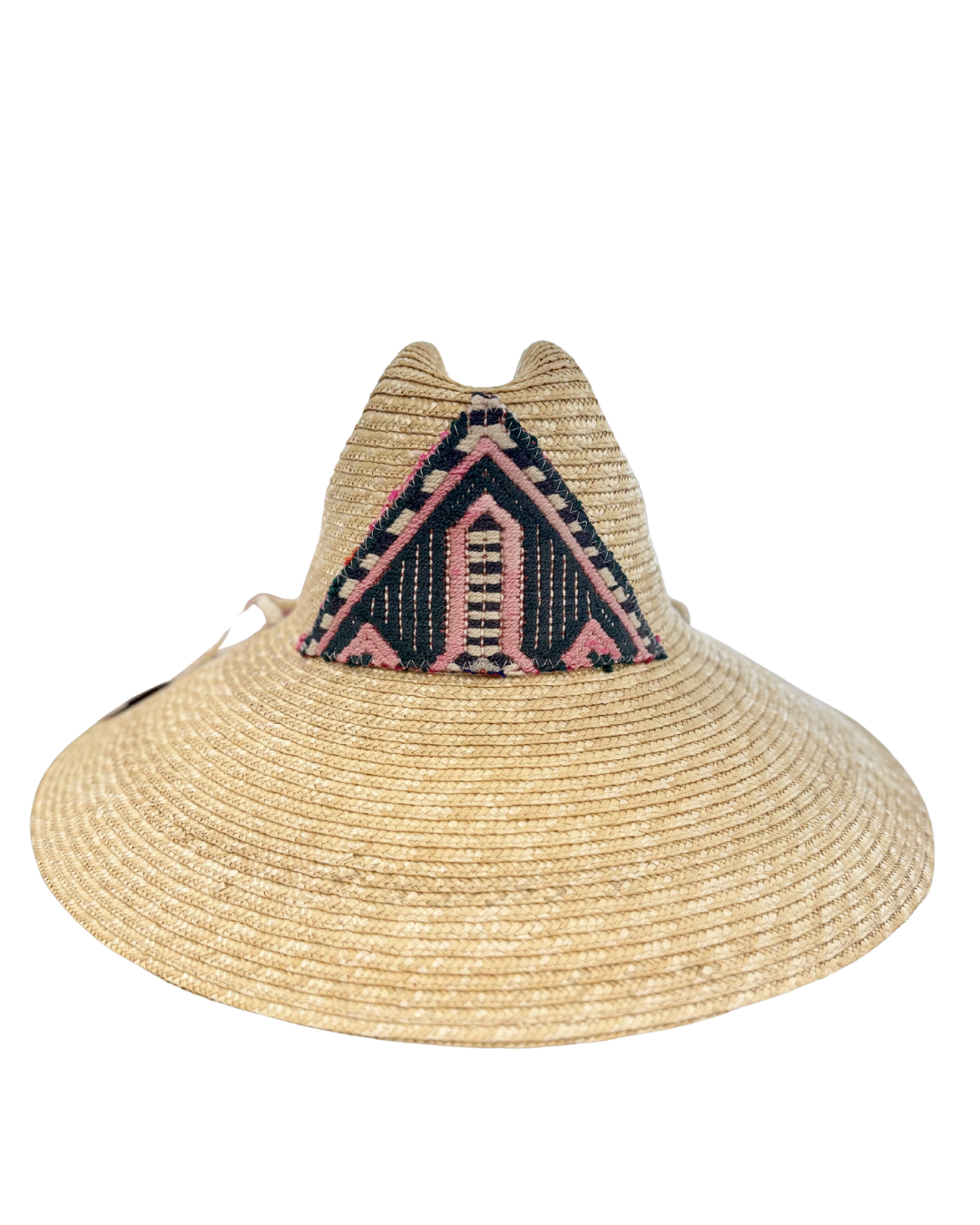 Straw Hat - Pink, Teal, Navy Patch | ORIJINAL