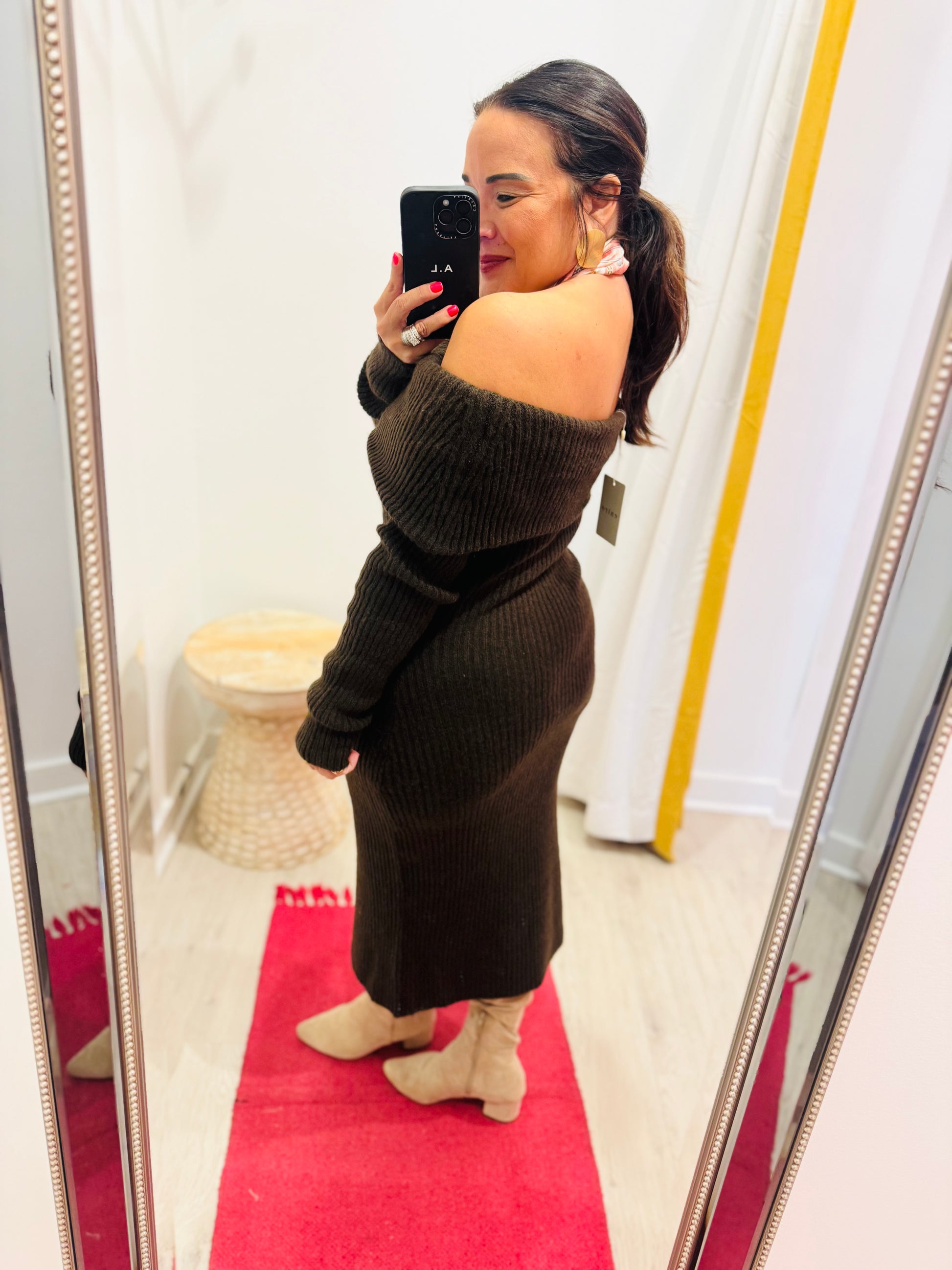 Night By The Fire Sweater Dress