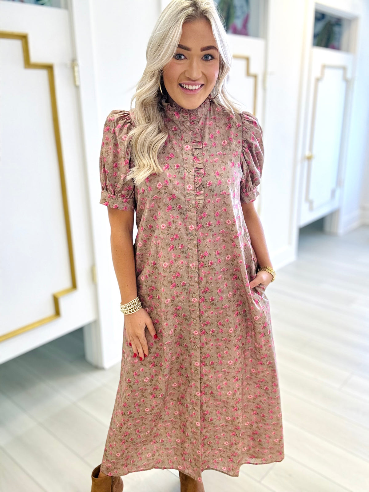 Blossoming Fall Maxi Dress