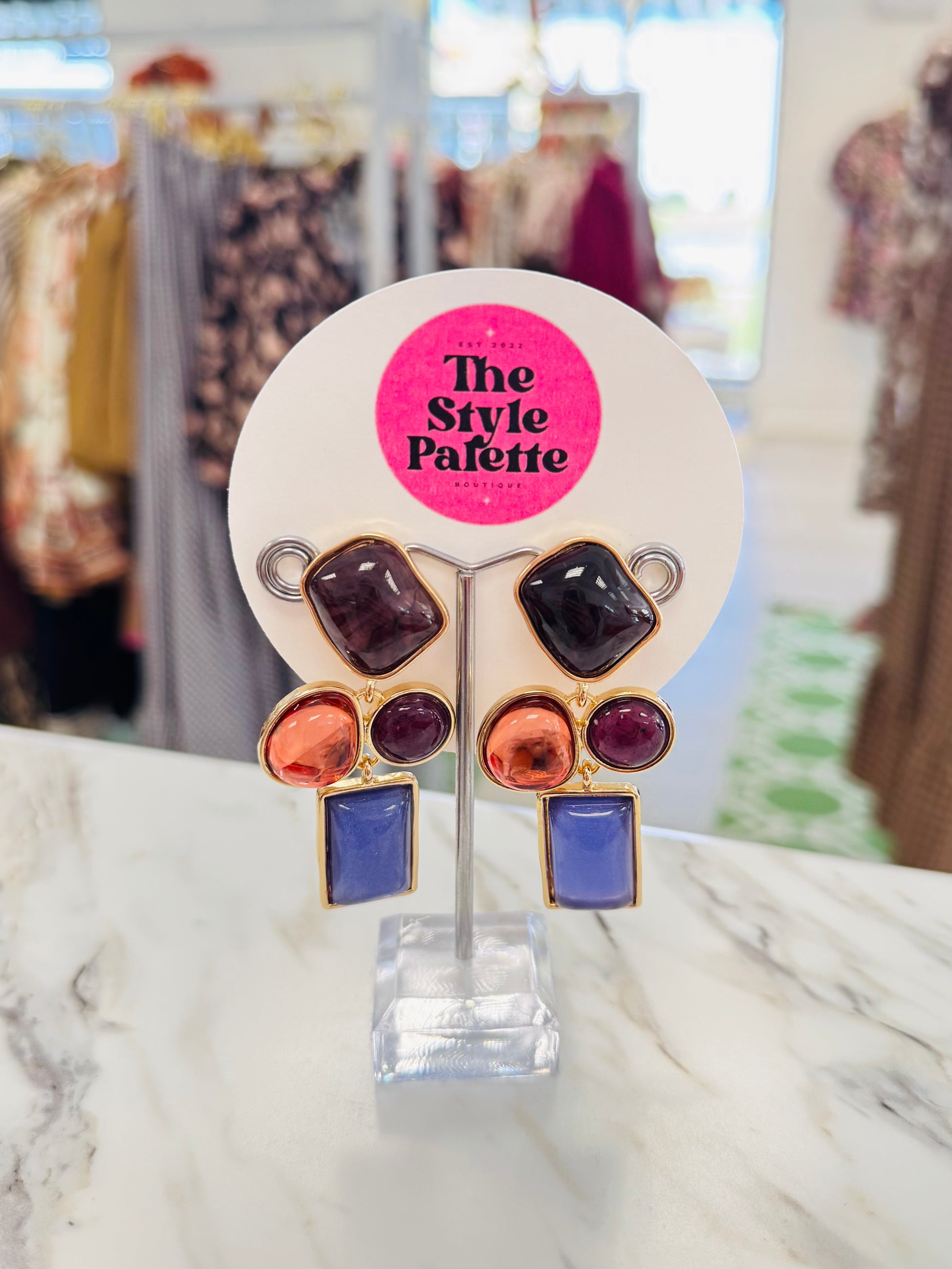 Statement of Stones Earrings (3 Colors)