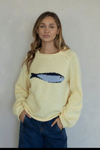 Nantucket Winter Fish Mock Neck Sweater (4 Colors)