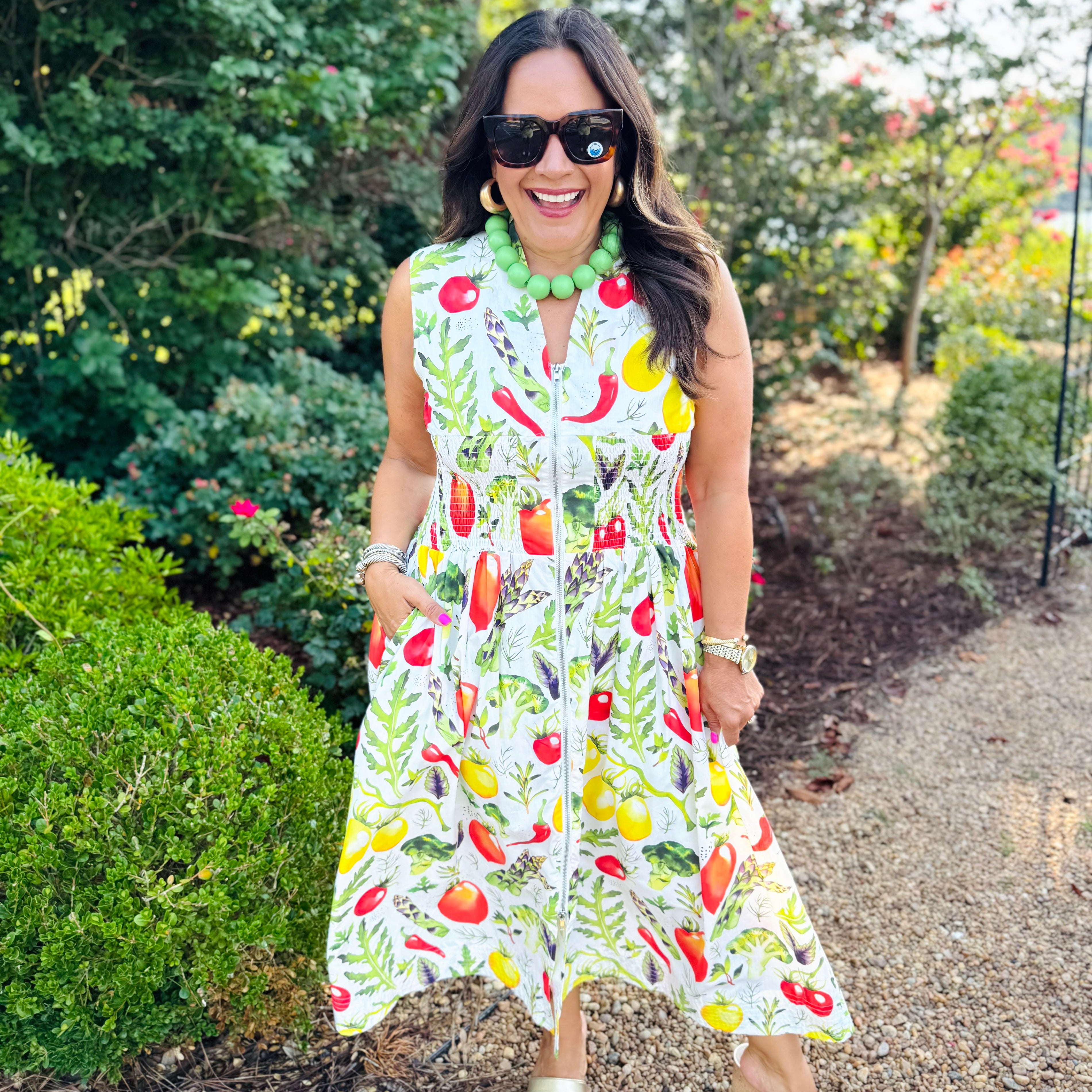 Stacey Dress in Summer Vegtables