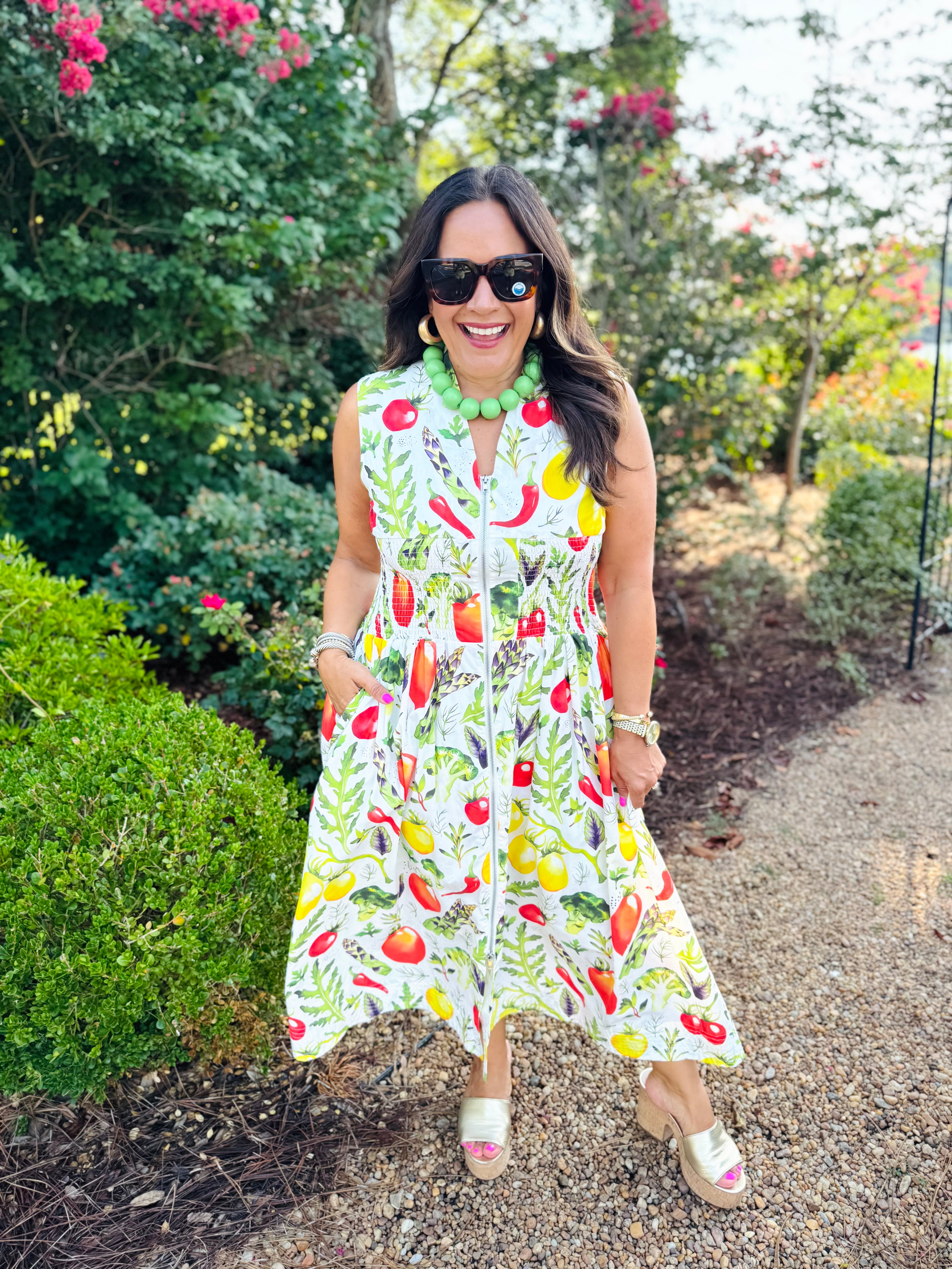 Stacey Dress in Summer Vegtables