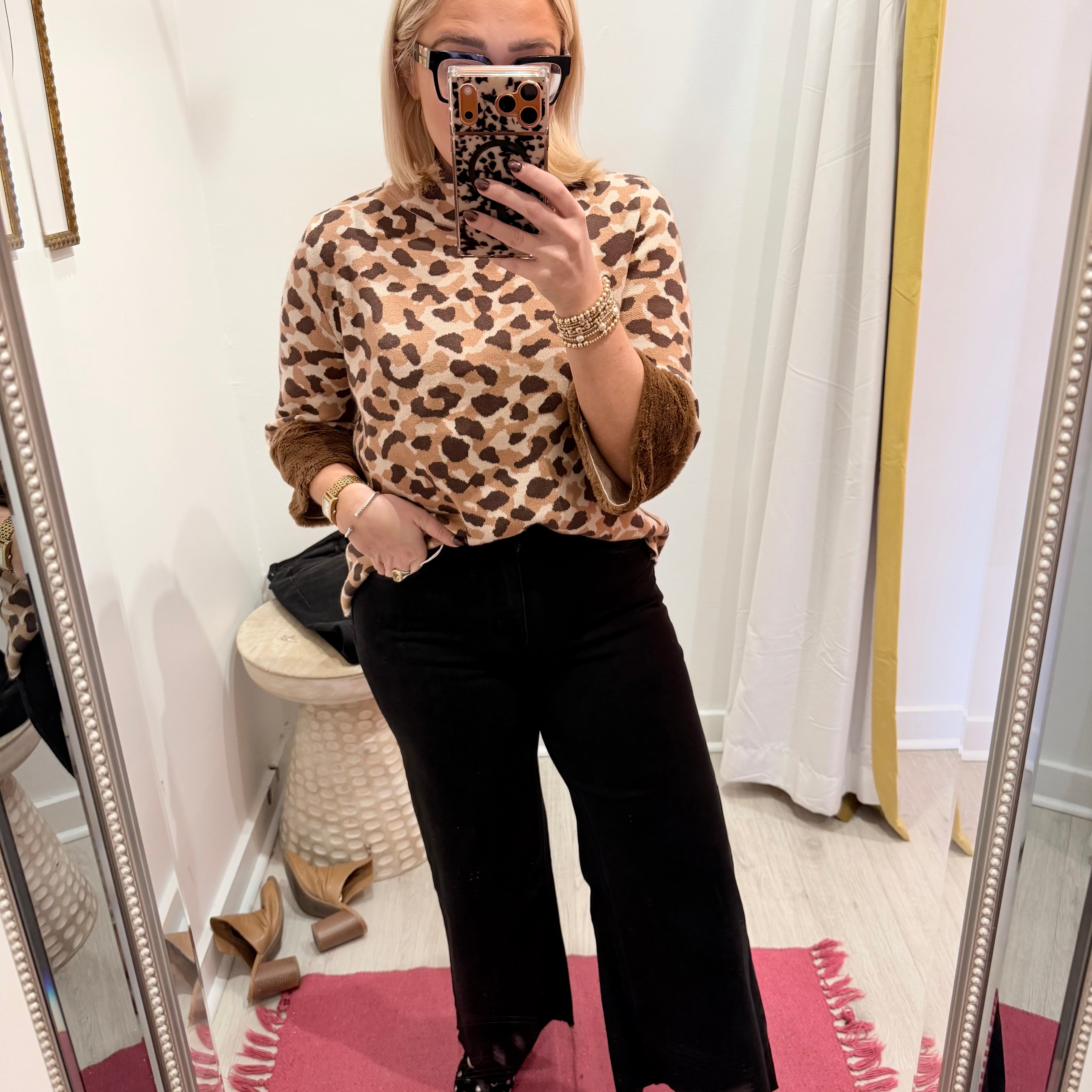 Black High Rise Wide Leg Crop Denim by Lovervet