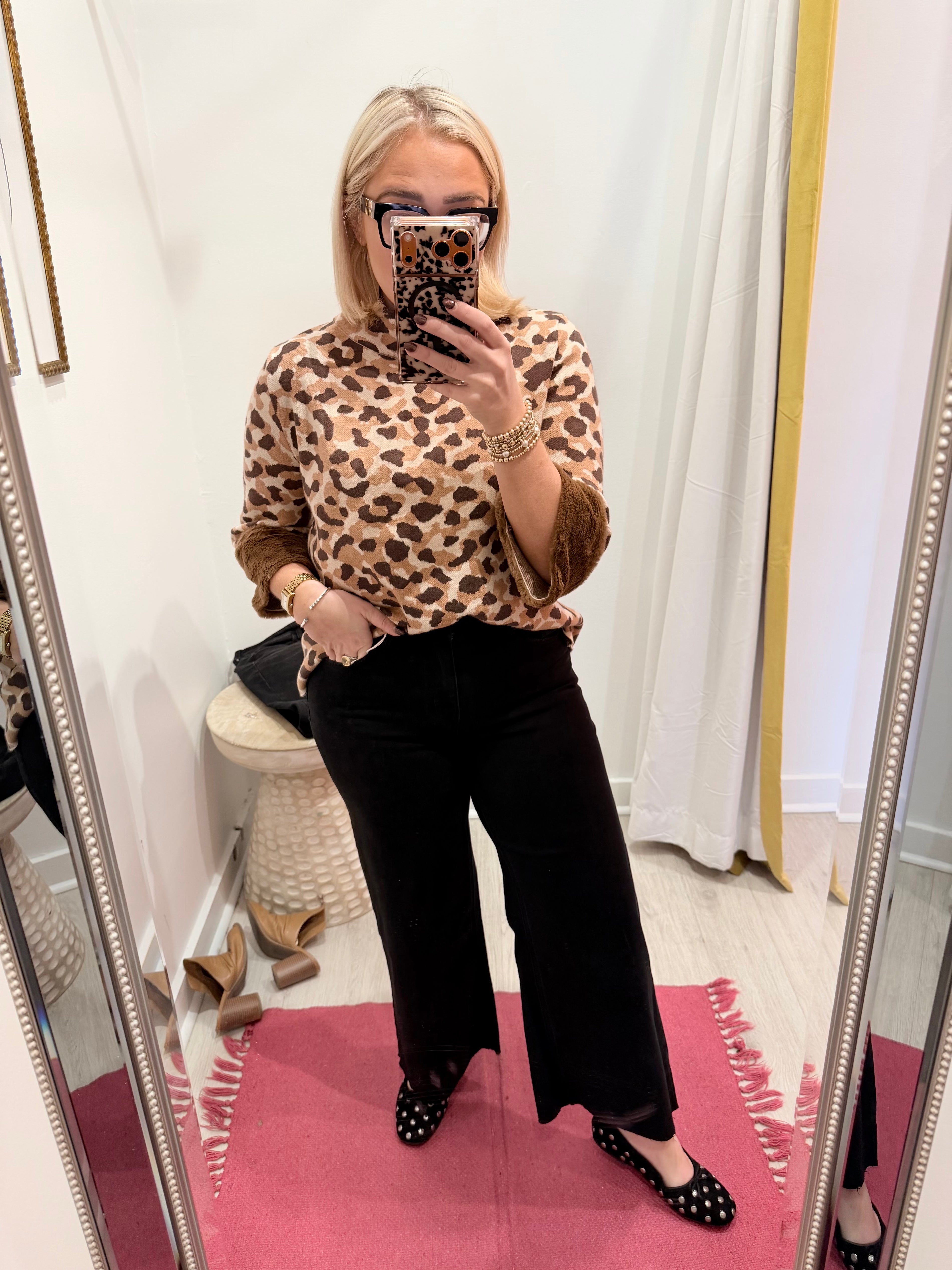 Black High Rise Wide Leg Crop Denim by Lovervet