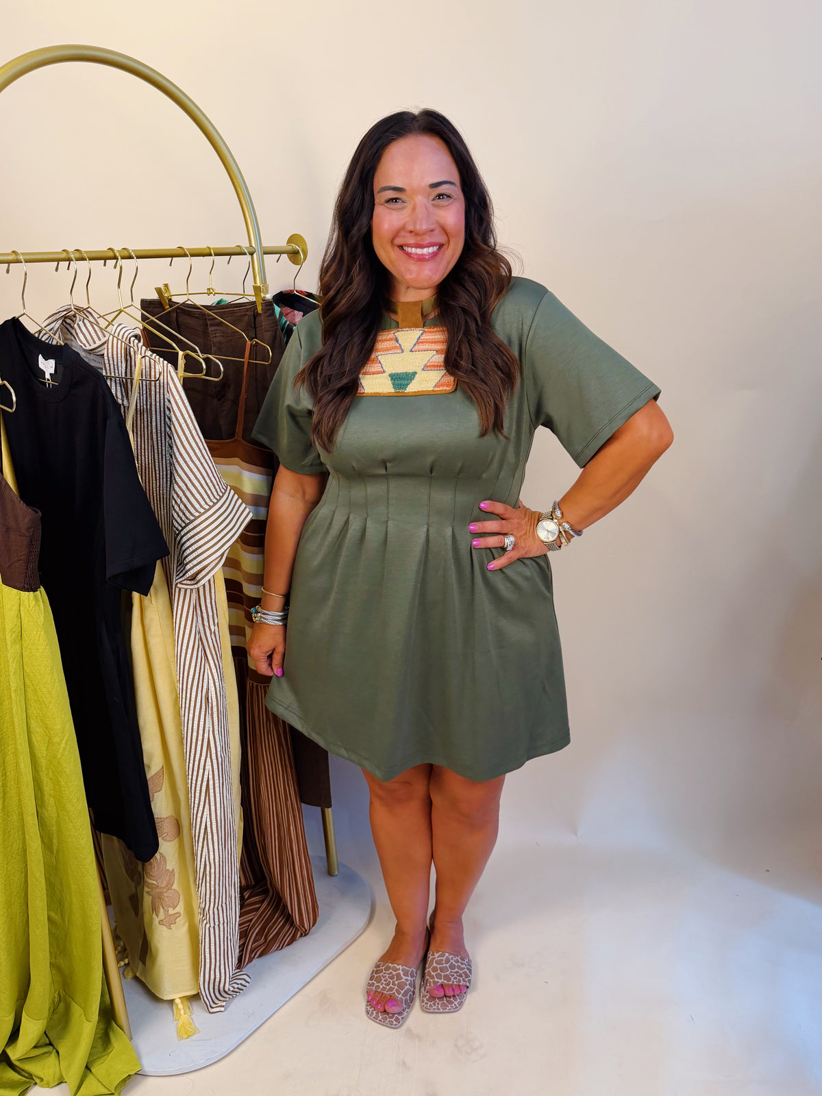 Tried and True Dress in Olive
