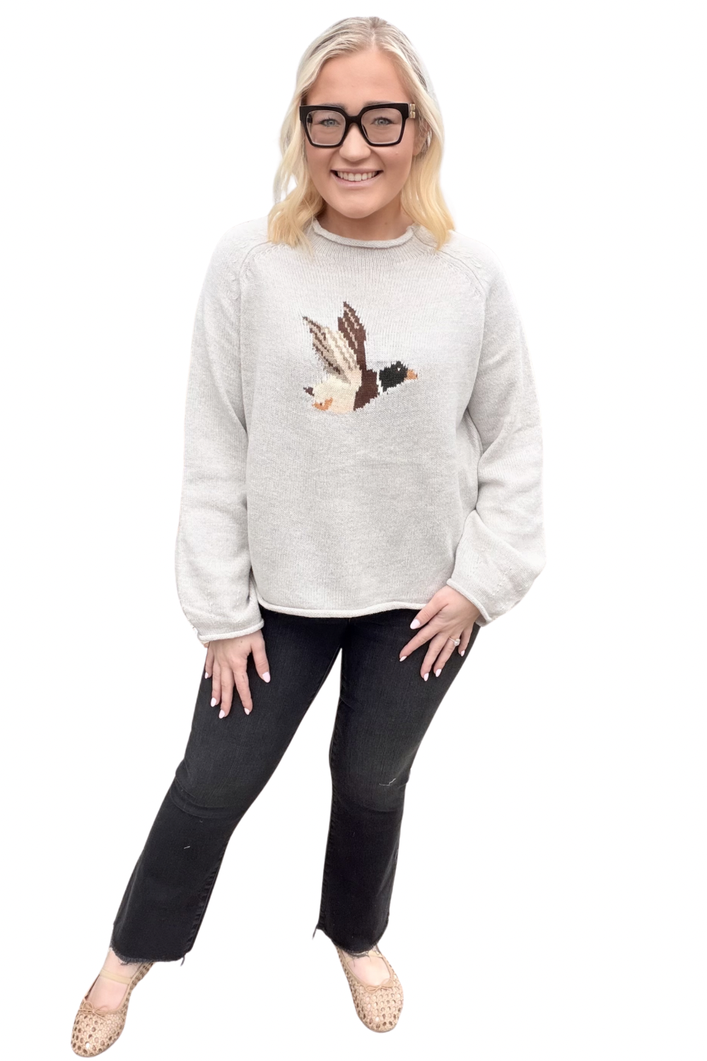 Quack Attack Sweater in Oat