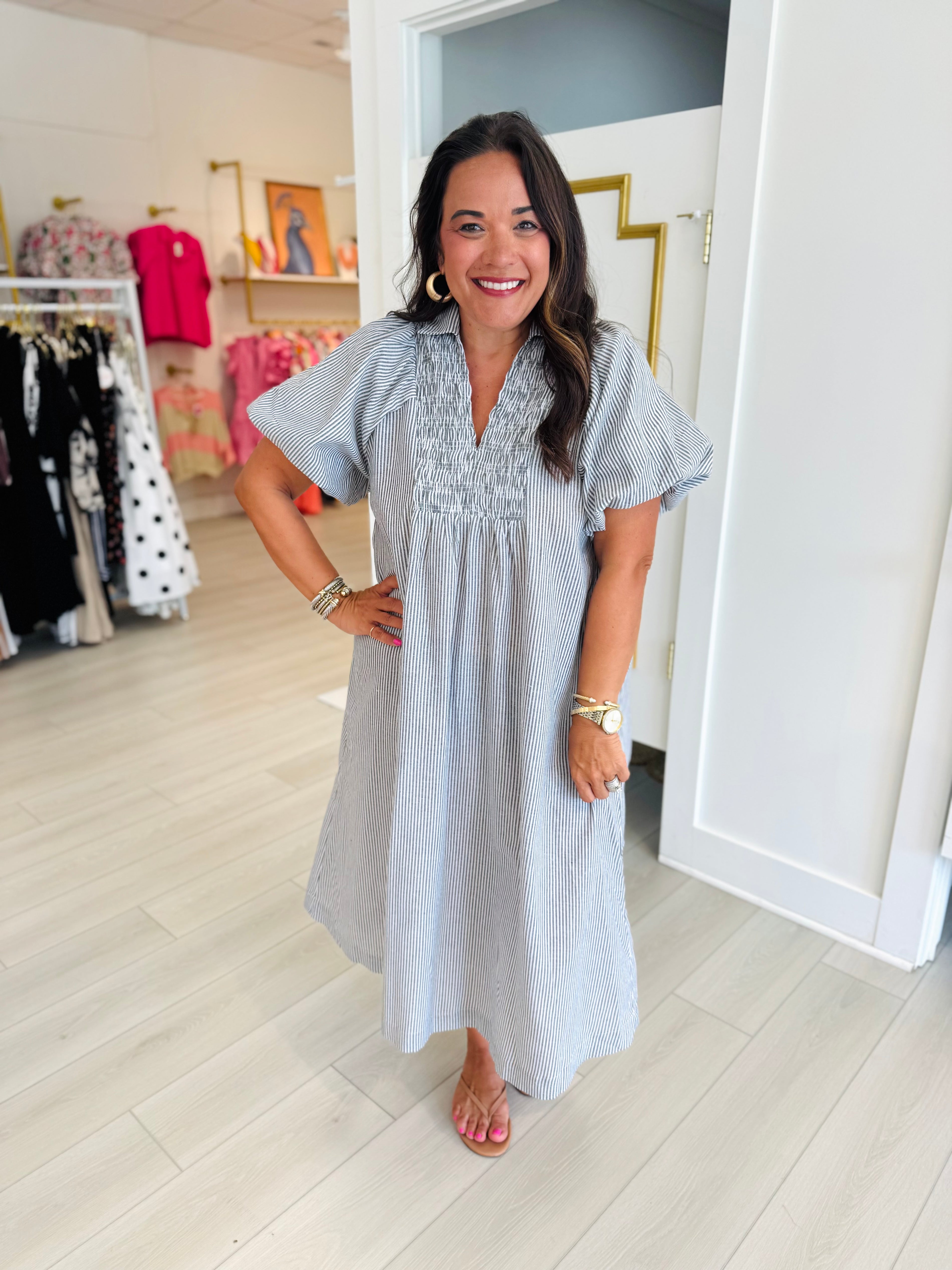 Same As It Was Dress in Stripes (2 Colors)