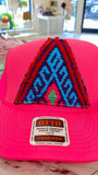 ORIJINAL Trucker Hat in Hot Pink - Blue/Maroon/Navy Patch