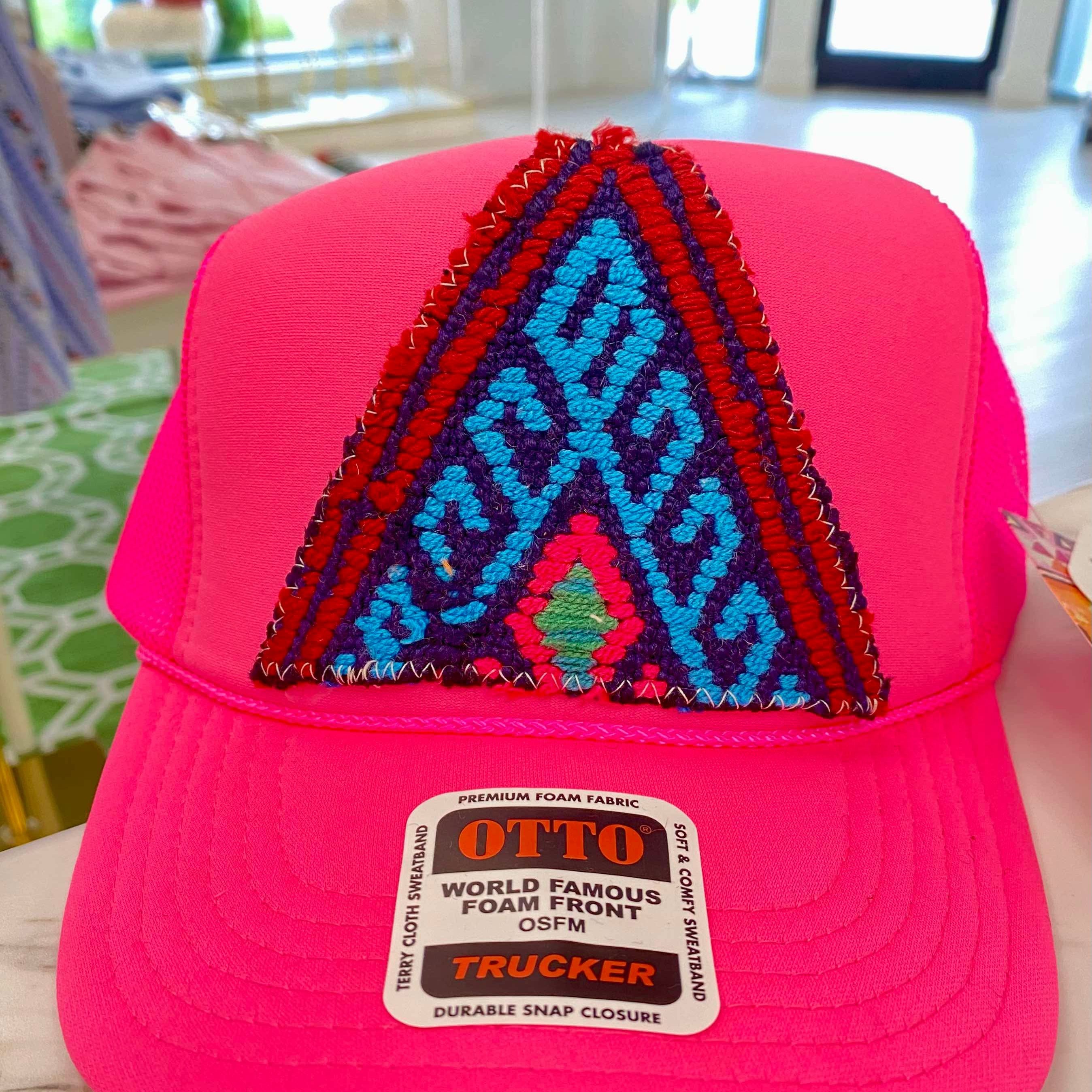 ORIJINAL Trucker Hat in Hot Pink - Blue/Maroon/Navy Patch