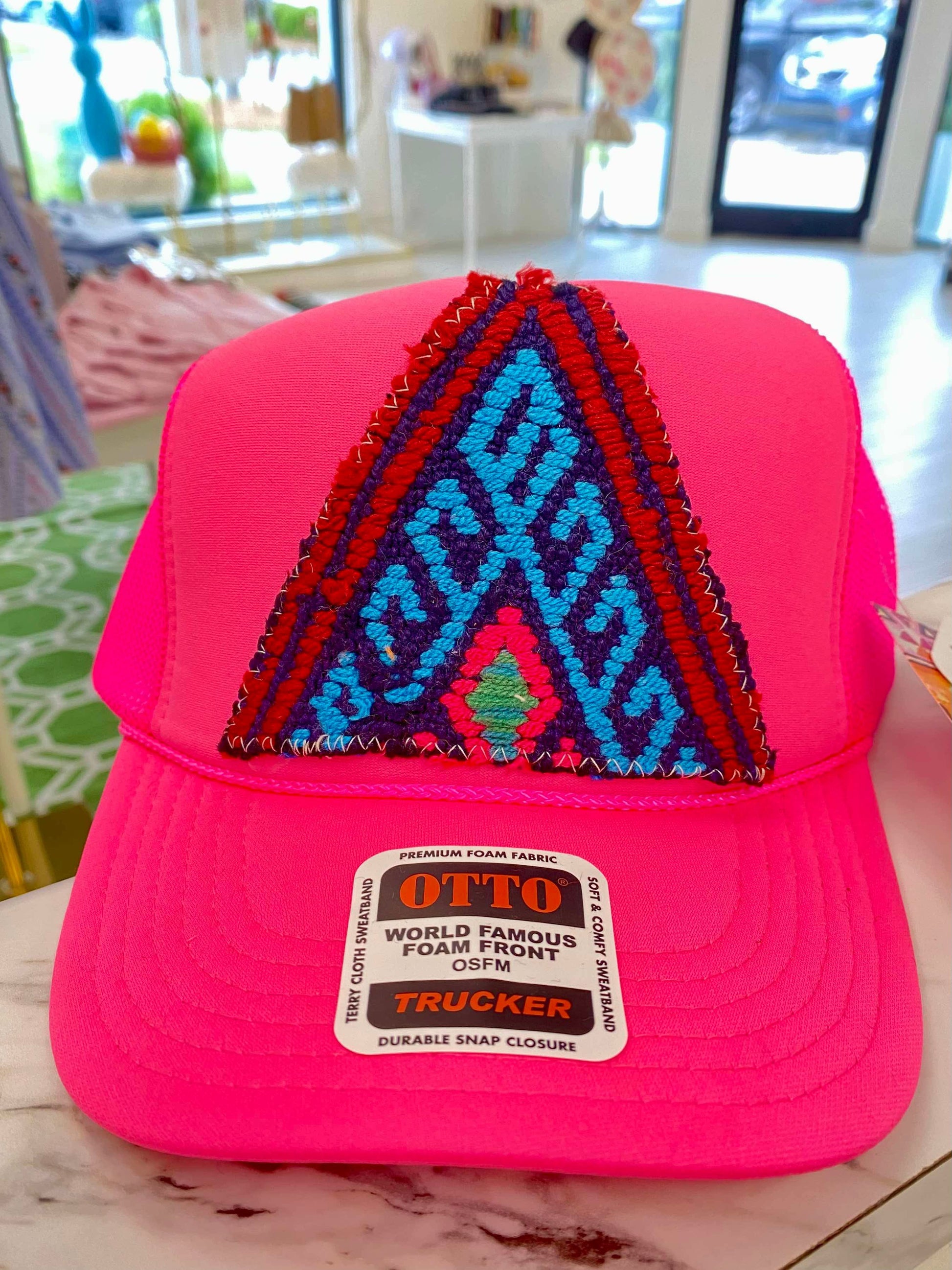 ORIJINAL Trucker Hat in Hot Pink - Blue/Maroon/Navy Patch