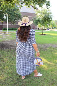Nina Dress in Black Gingham