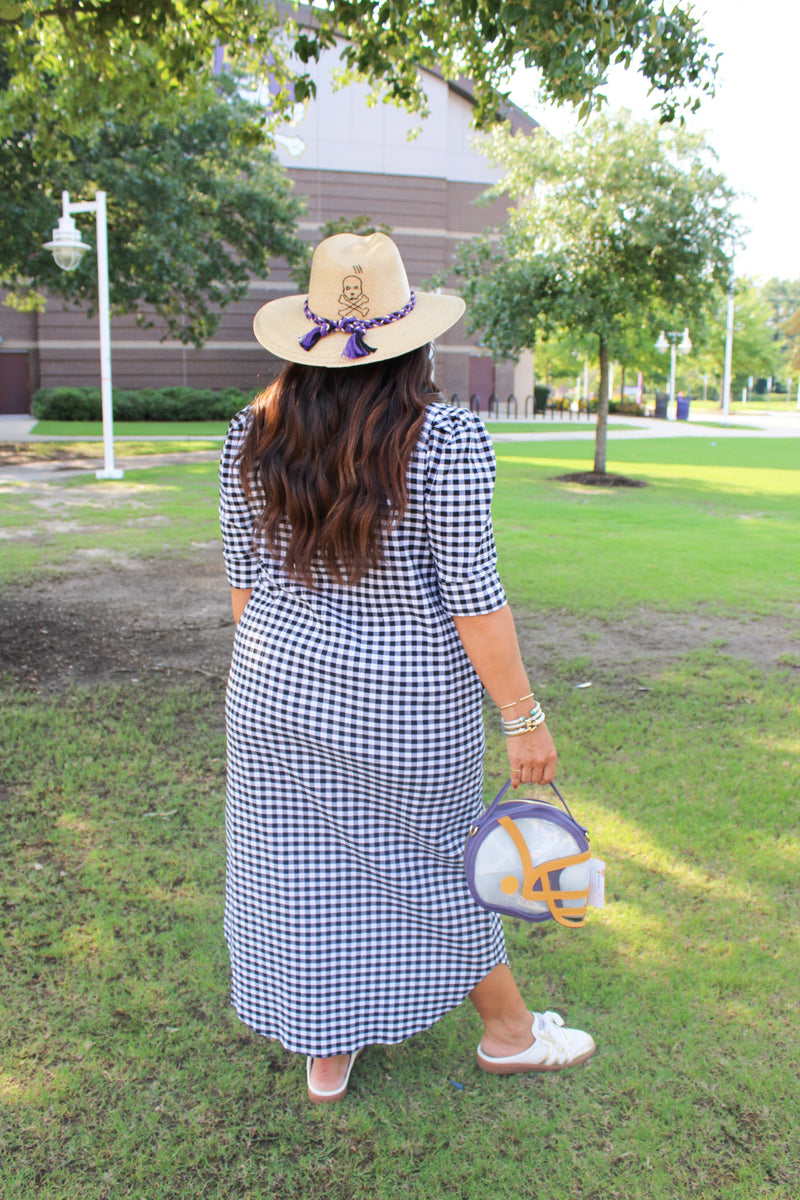 Nina Dress in Black Gingham