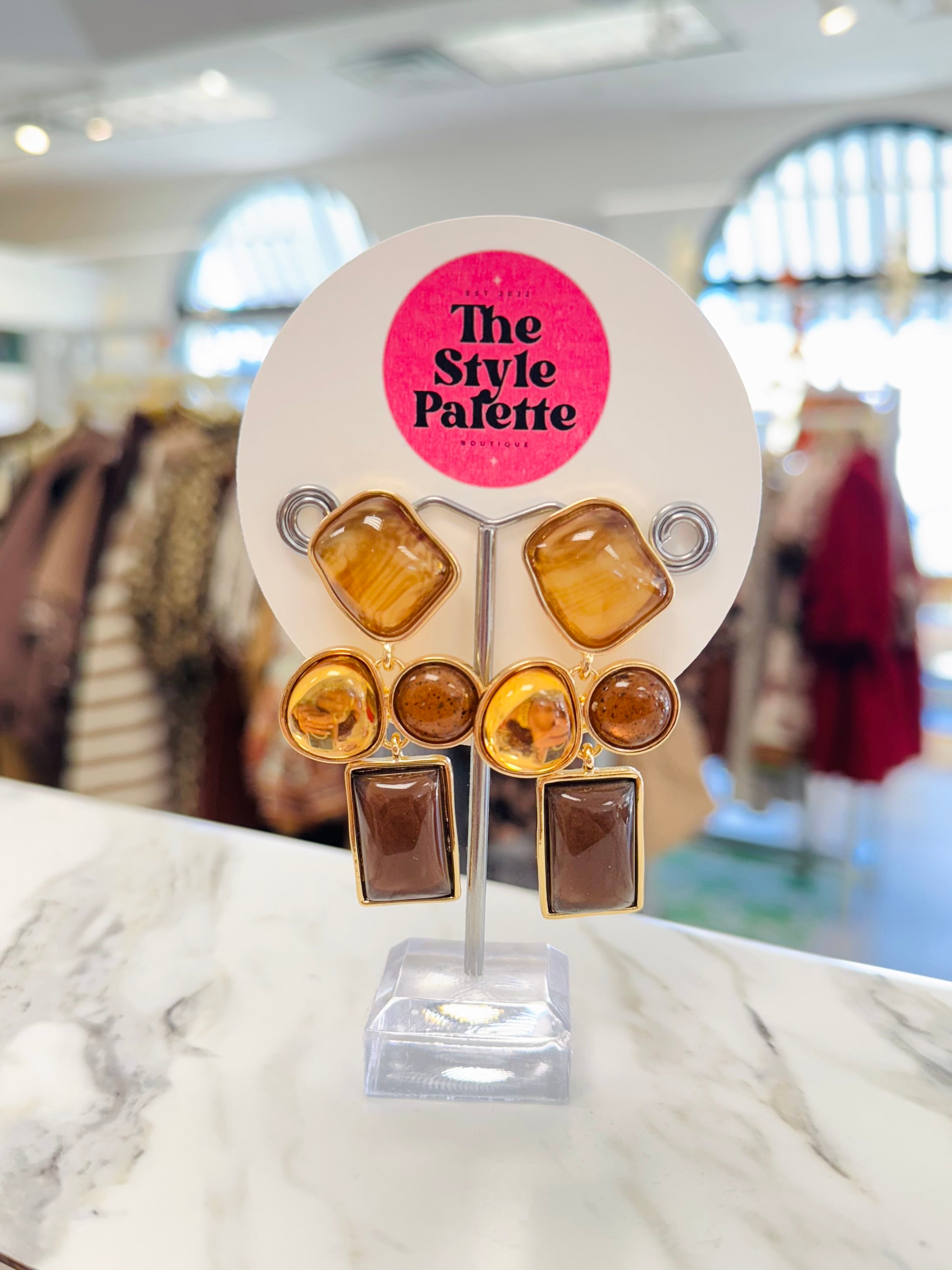 Statement of Stones Earrings (3 Colors)